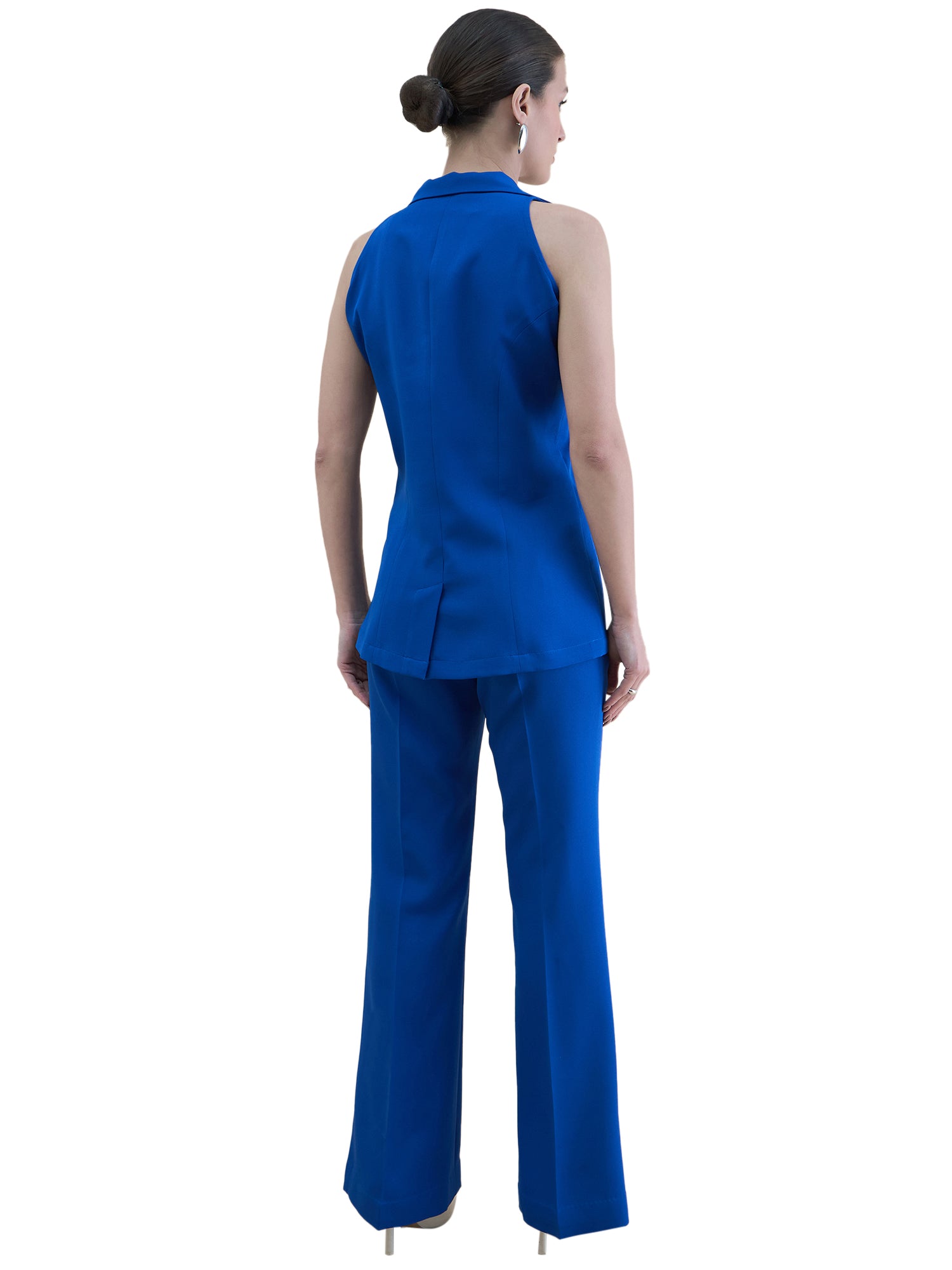 Women Ink Blue Halter Neck Co-Ord set