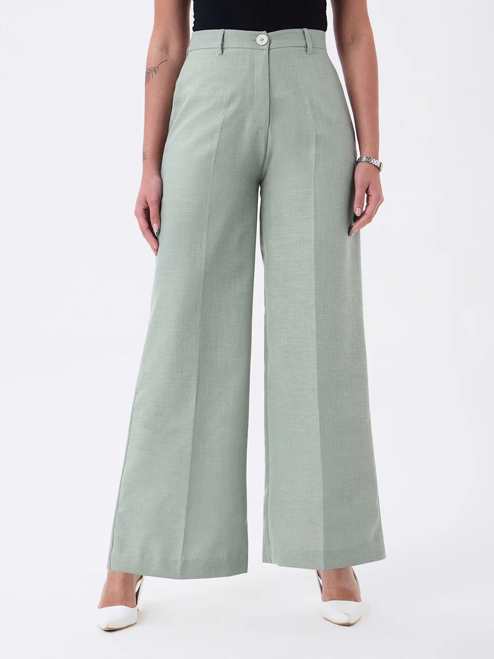 Dusty Sage Green Linen Blend Co-Ord set