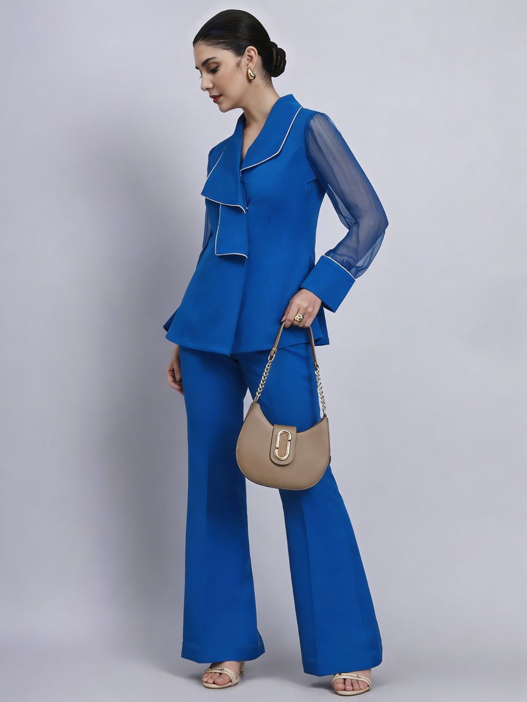 Women Ink Blue Structured Co-ord Set