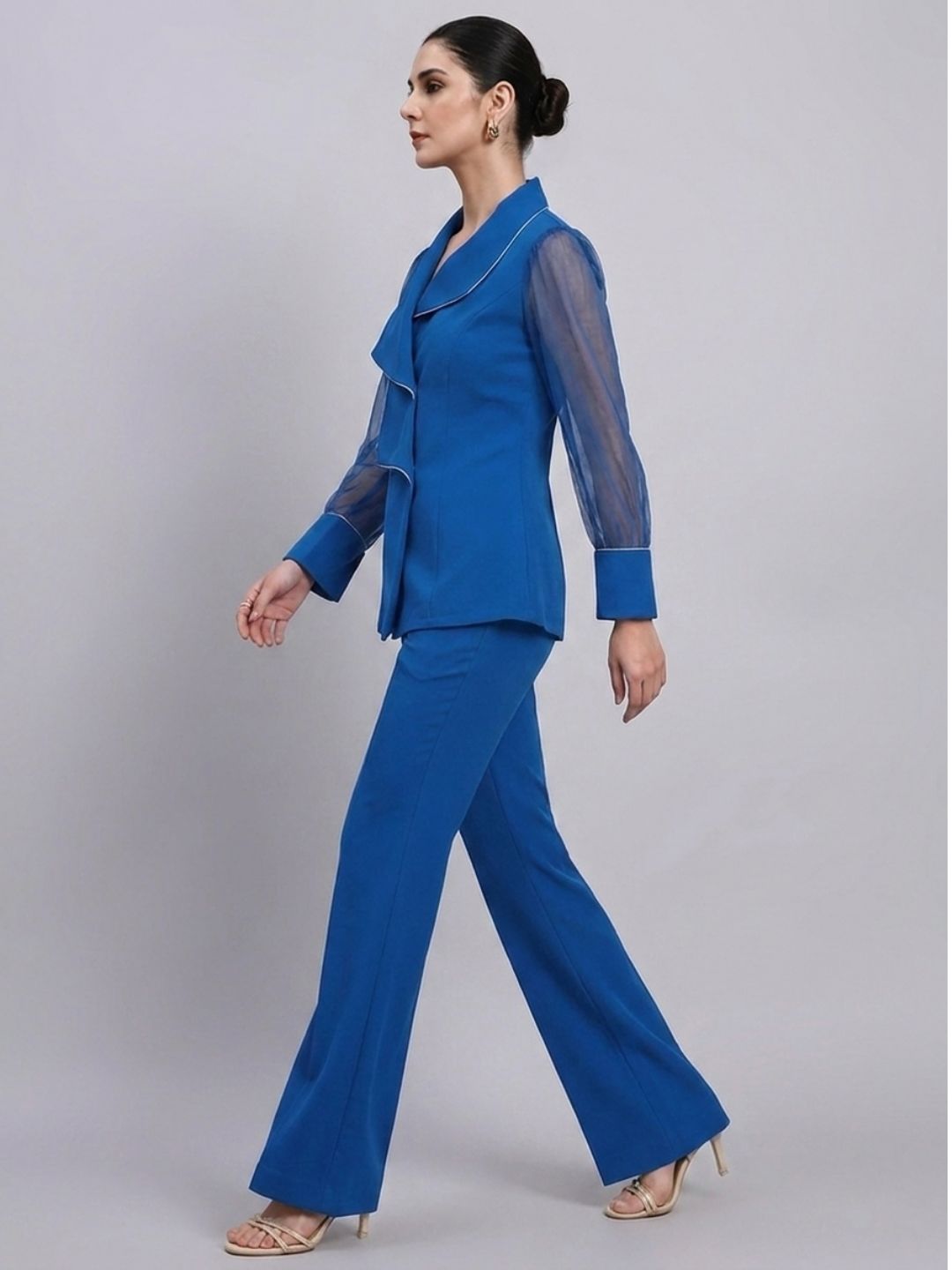 Women Ink Blue Structured Co-ord Set