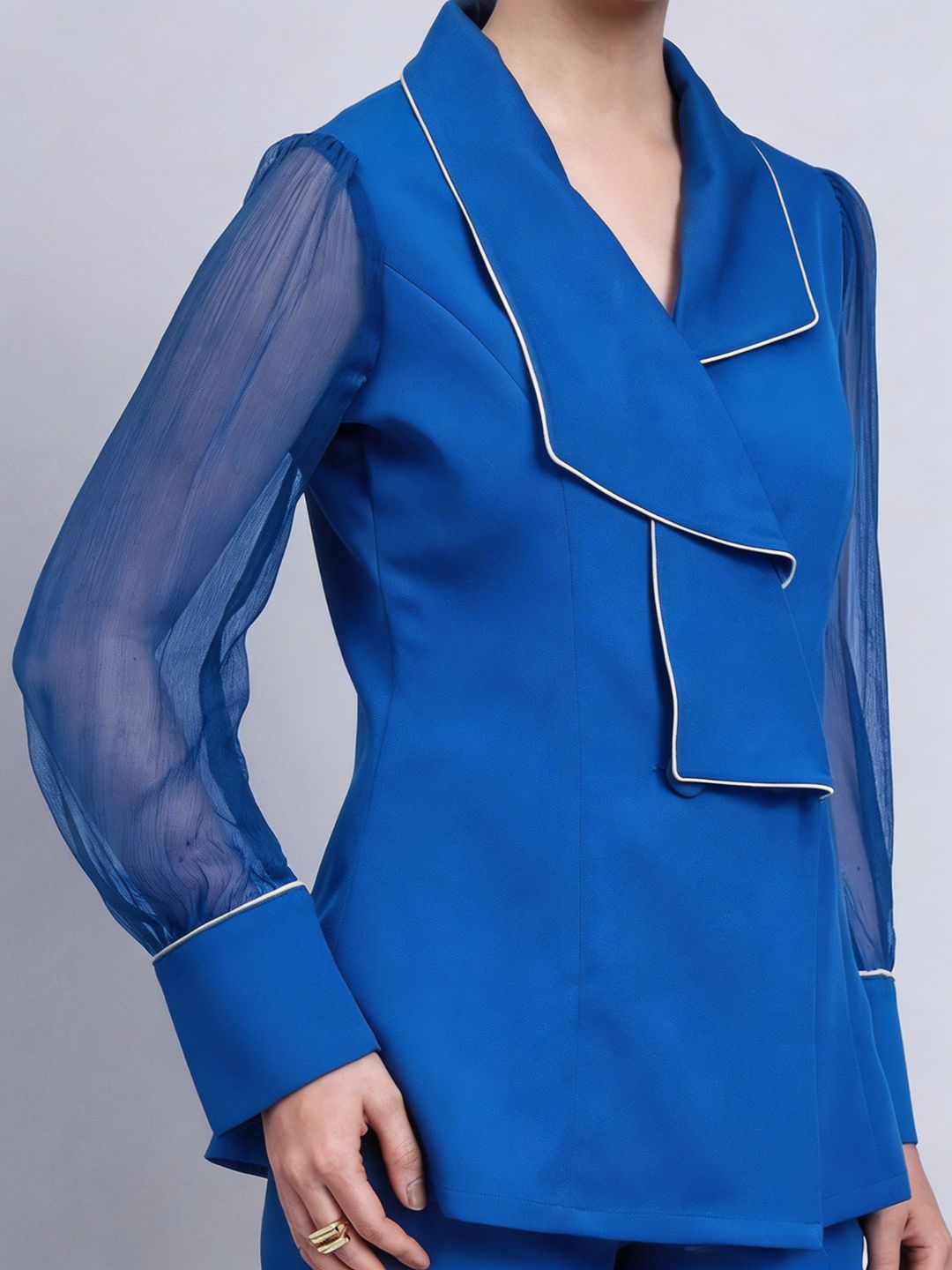 Women Ink Blue Structured Co-ord Set
