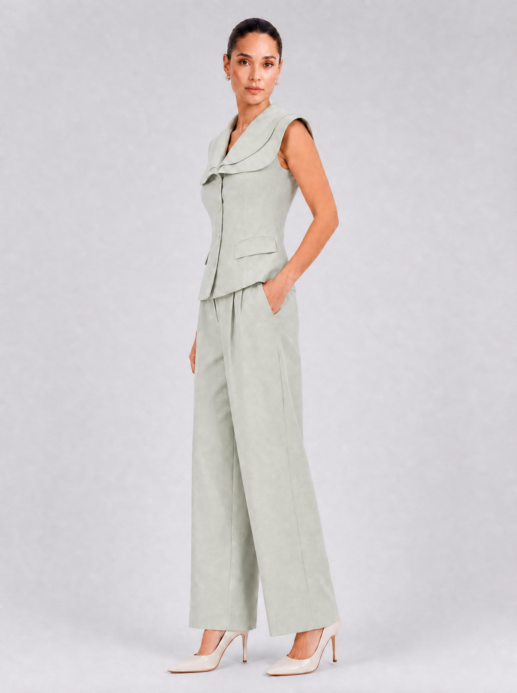 Women Sage Green Co-ord Set