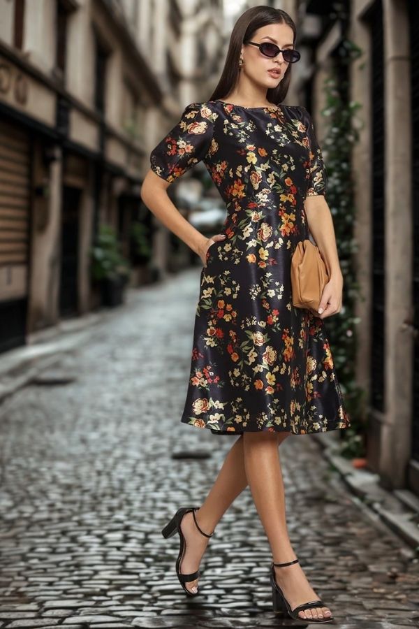Women Floral Printed Fit & Flare Dress