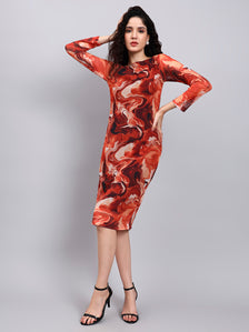 Bodycon Mess Printed Dress