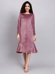 Fish Cut Dusty Pink Dress