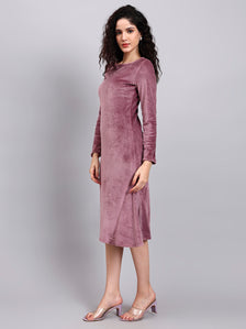 Fish Cut Dusty Pink Dress