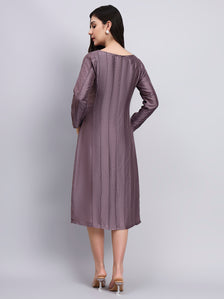 Elegant Mauve Structured Dress