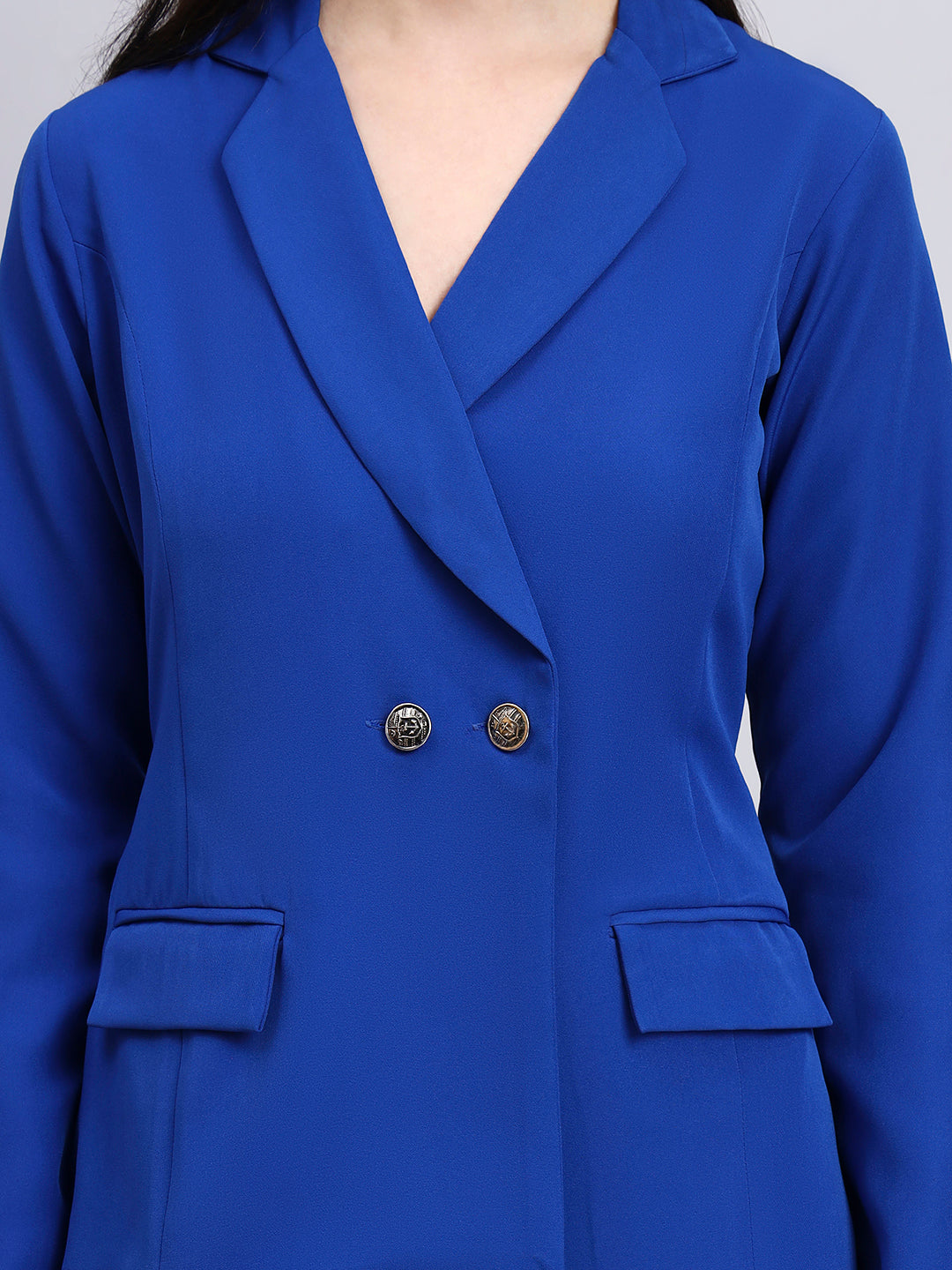 Tailored Cobalt Blue Blazer Dress Power Meets Grace