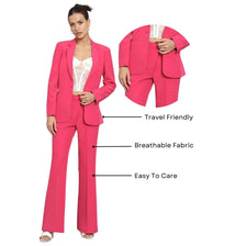 Women Slim Fit Single Breasted 2 Piece Formal Suit