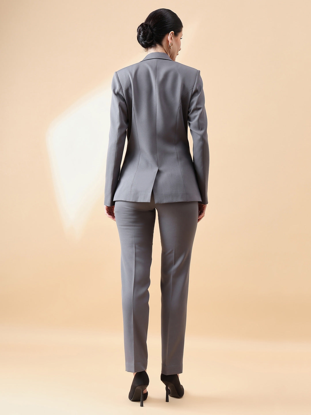 Stretch Pant suit- Dark Grey