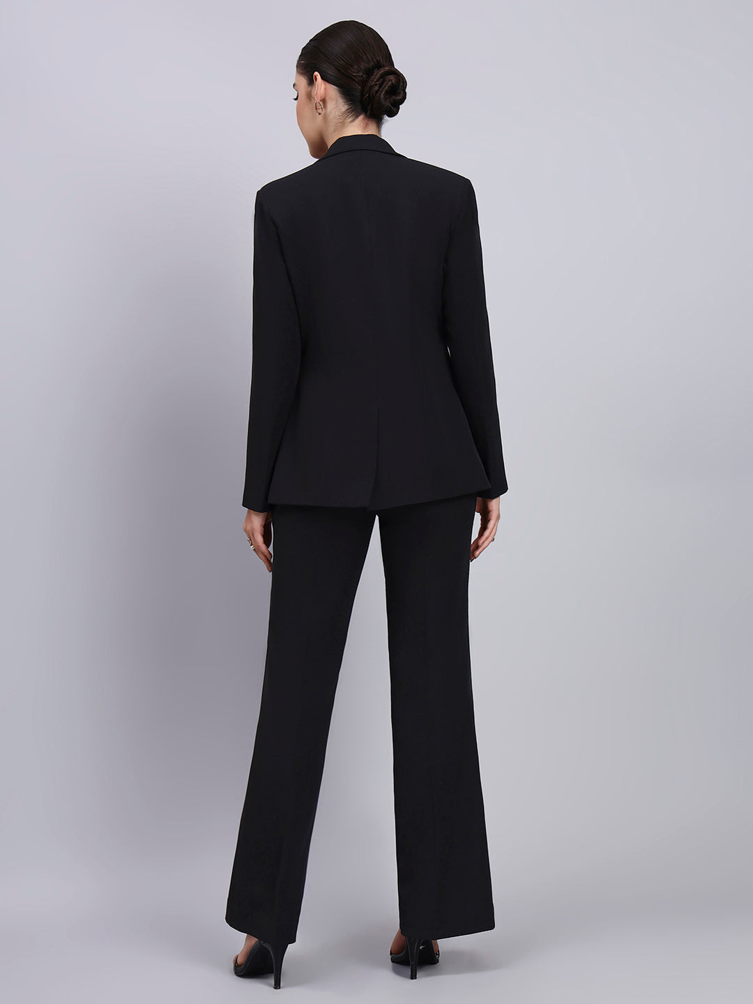 Tailored Embellished Contour Black Blazer Set