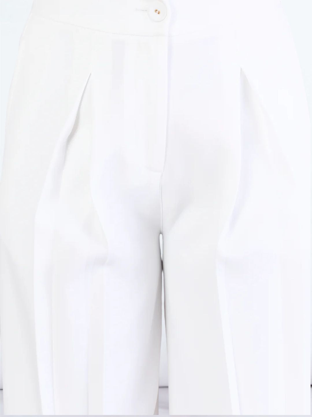 Women Striped Single-Breasted Blazer Paired With Classic Straight Fit High-Rise Pleated Trousers