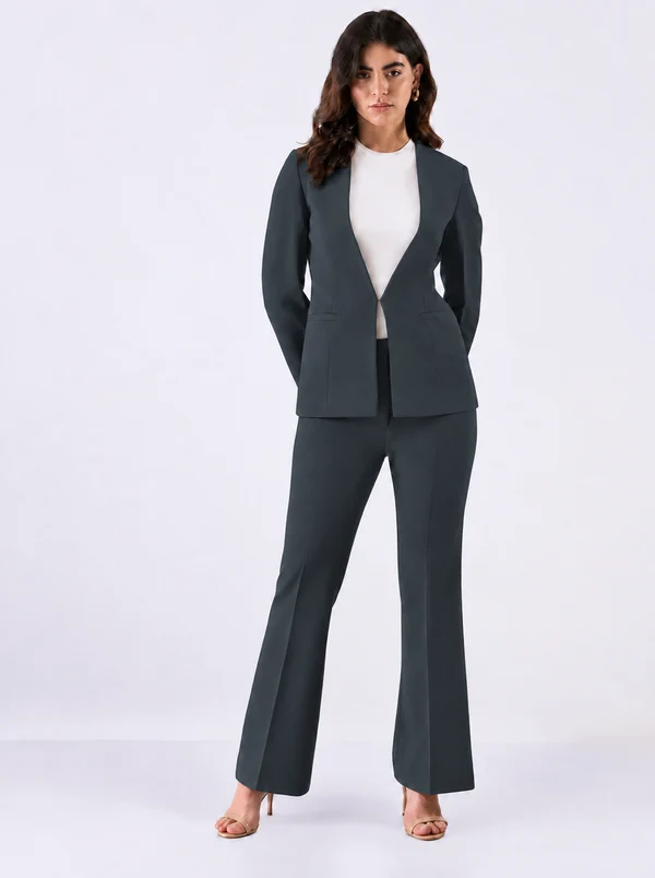 Women Grey Formal Pantsuit