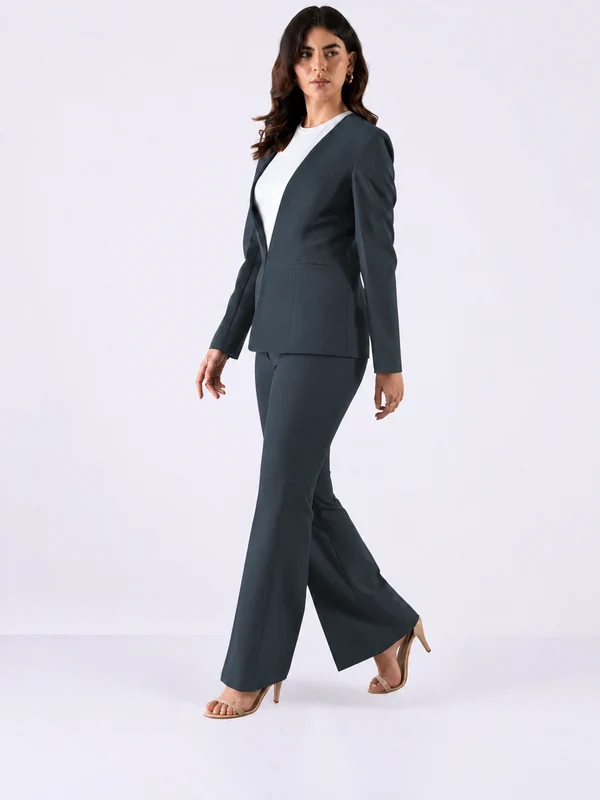 Women Grey Formal Pantsuit
