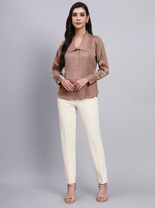 Women Modern Pintuck Detailing Full Sleeve Shirt