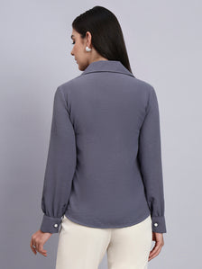 Women Modern Vertical Seam Detailing Full Sleeve Shirt