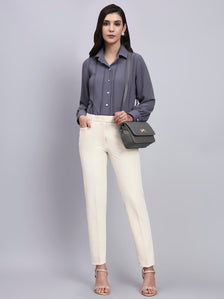 Women Modern Vertical Seam Detailing Full Sleeve Shirt