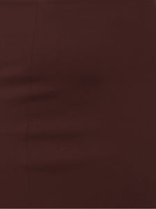 Stretch Pencil Skirt - Chocolate Brown
