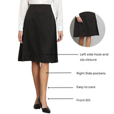 A-Line Moss Skirt- Black