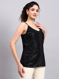 Black Sequence Camisole