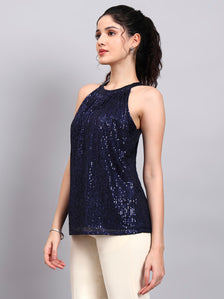 Halter Neck Sequence Camisole