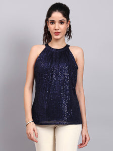 Halter Neck Sequence Camisole