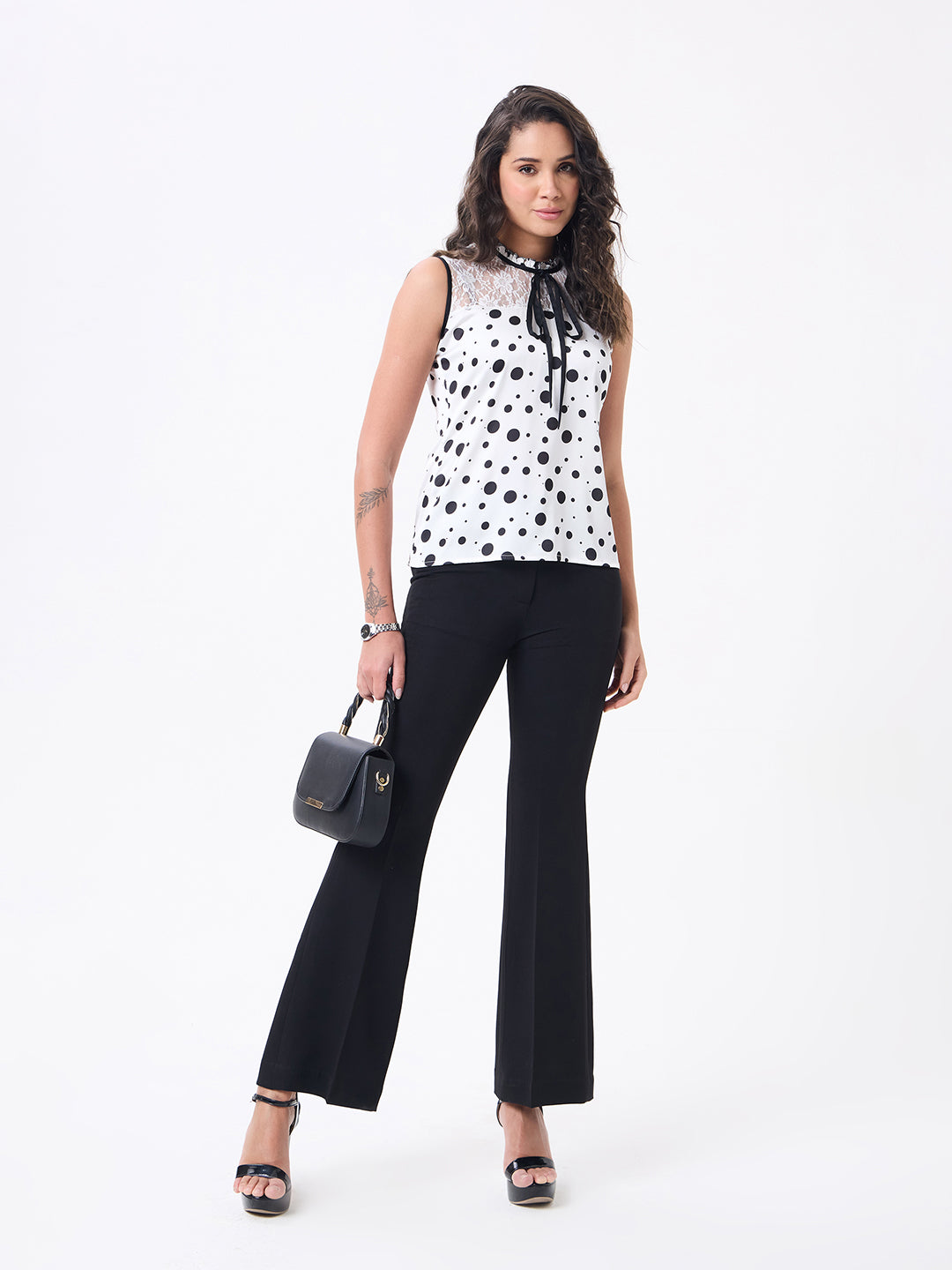 Women White Printed Tops