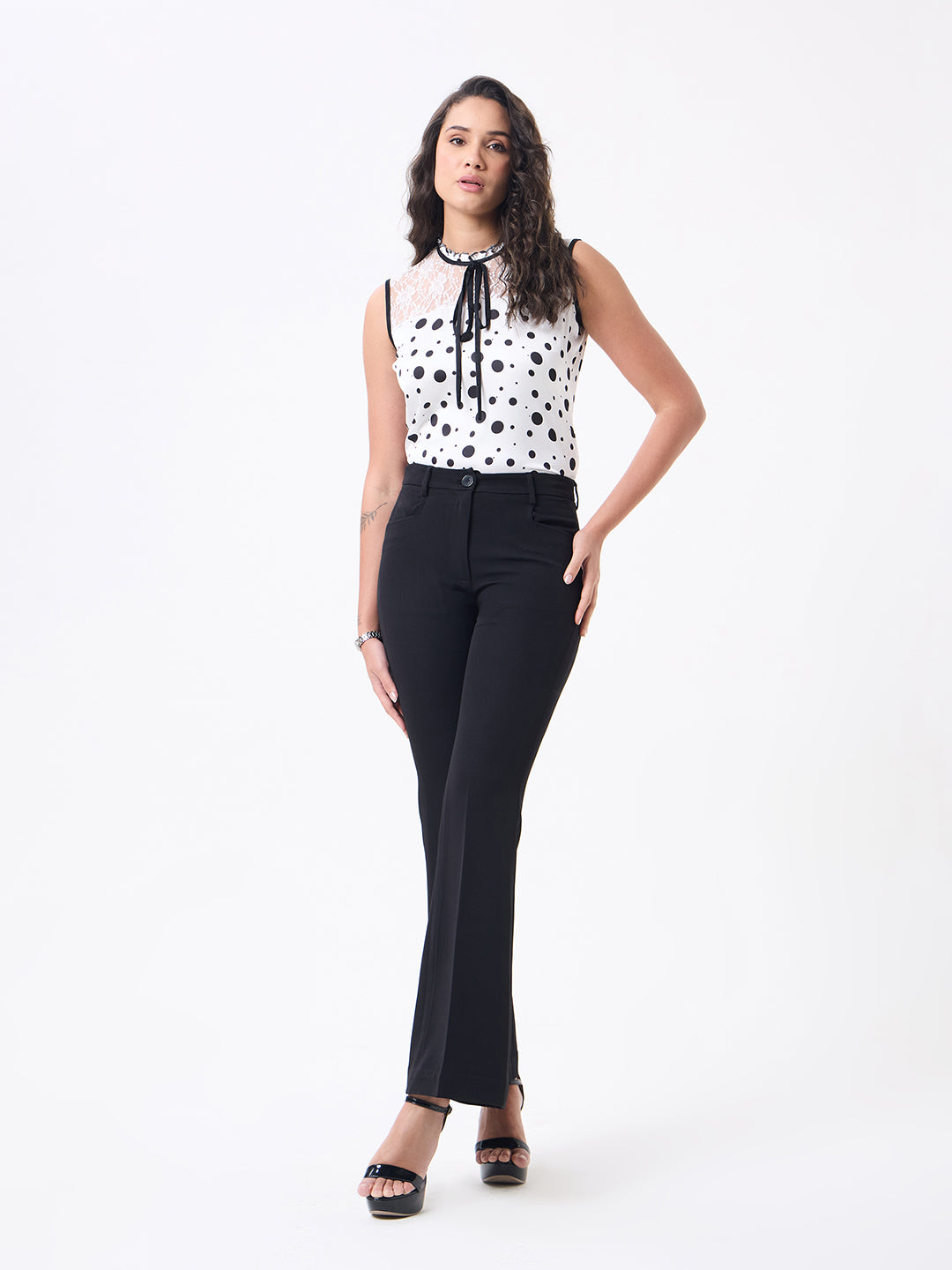 Women White Printed Tops