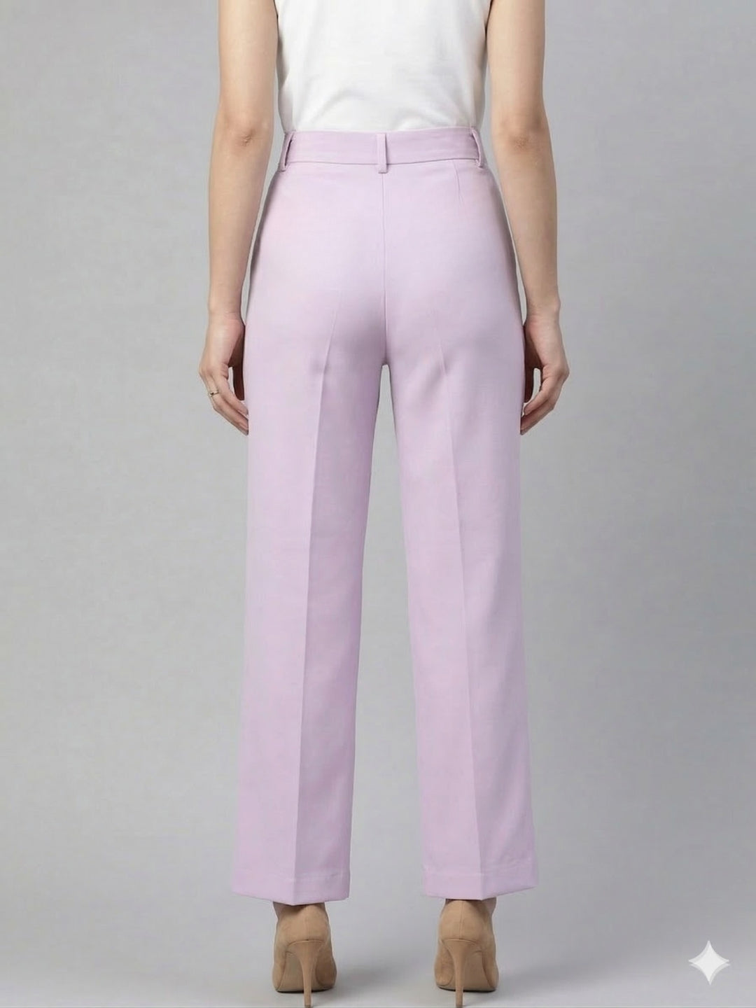Women Lavender Stretch Trouser