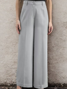 Women Comfort Straight Fit High-Rise Easy Wash Trousers