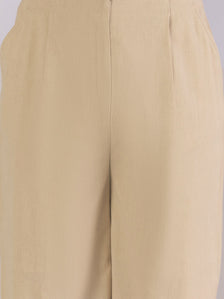 Women Darted Loose Fit Cotton Trouser With No Waistband
