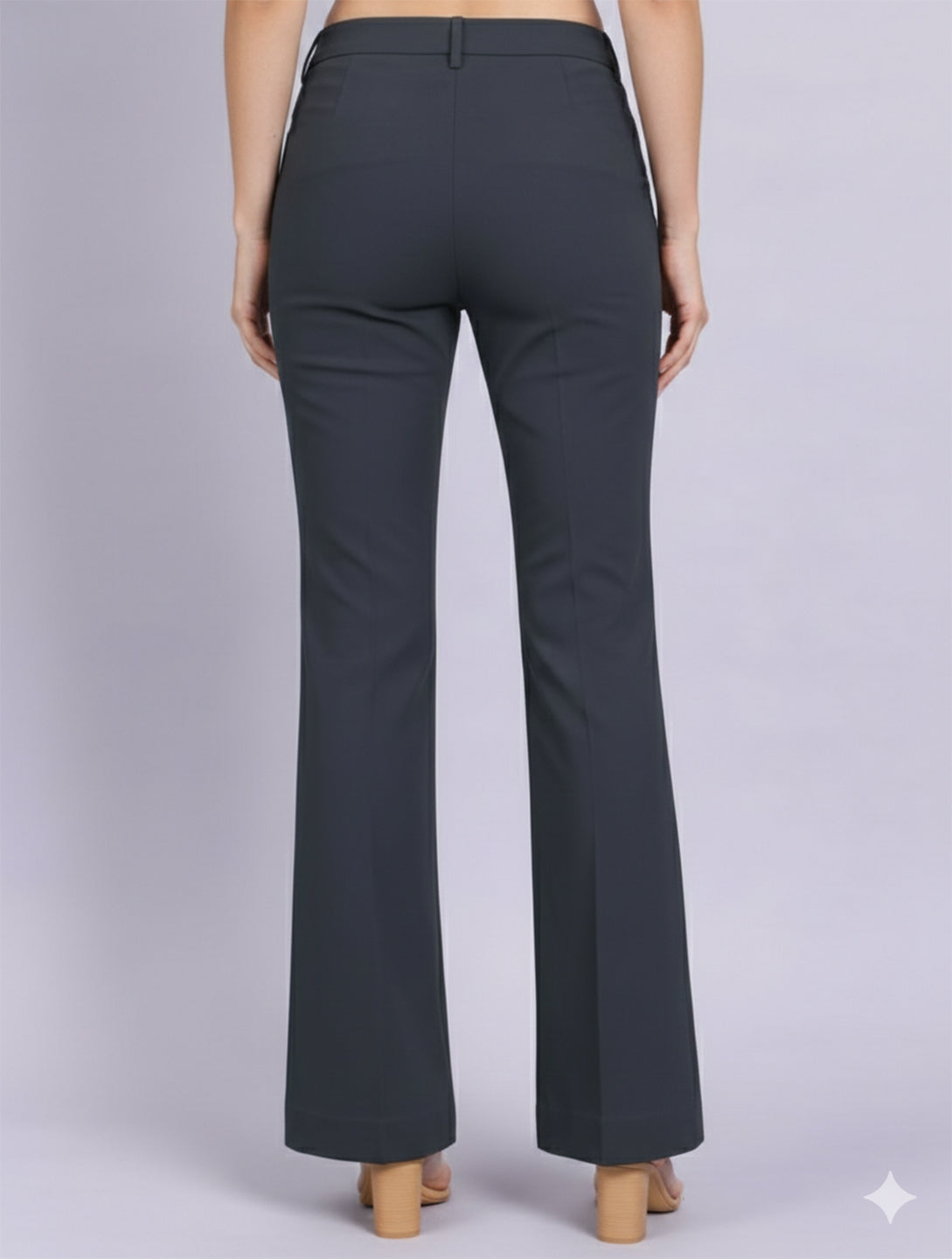 Women Grey High-Rise Trouser