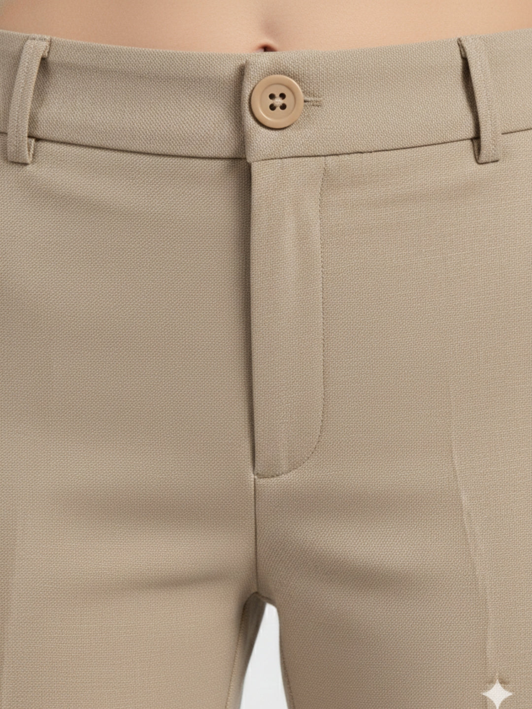 Women Beige High-Rise Trouser