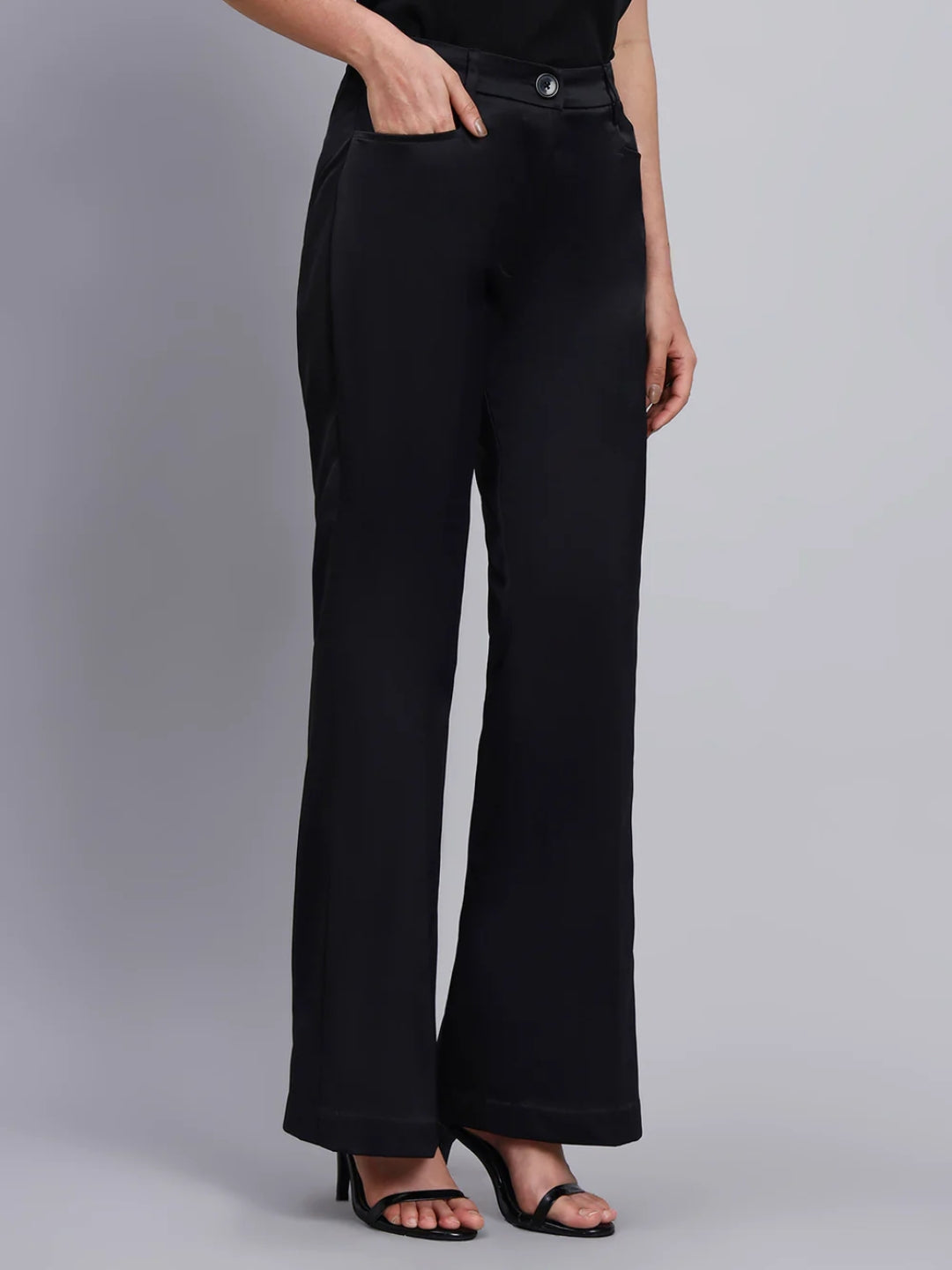 Women Black High-Rise Trouser