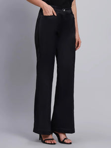 Women Black High-Rise Trouser