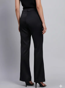 Women Black High-Rise Trouser