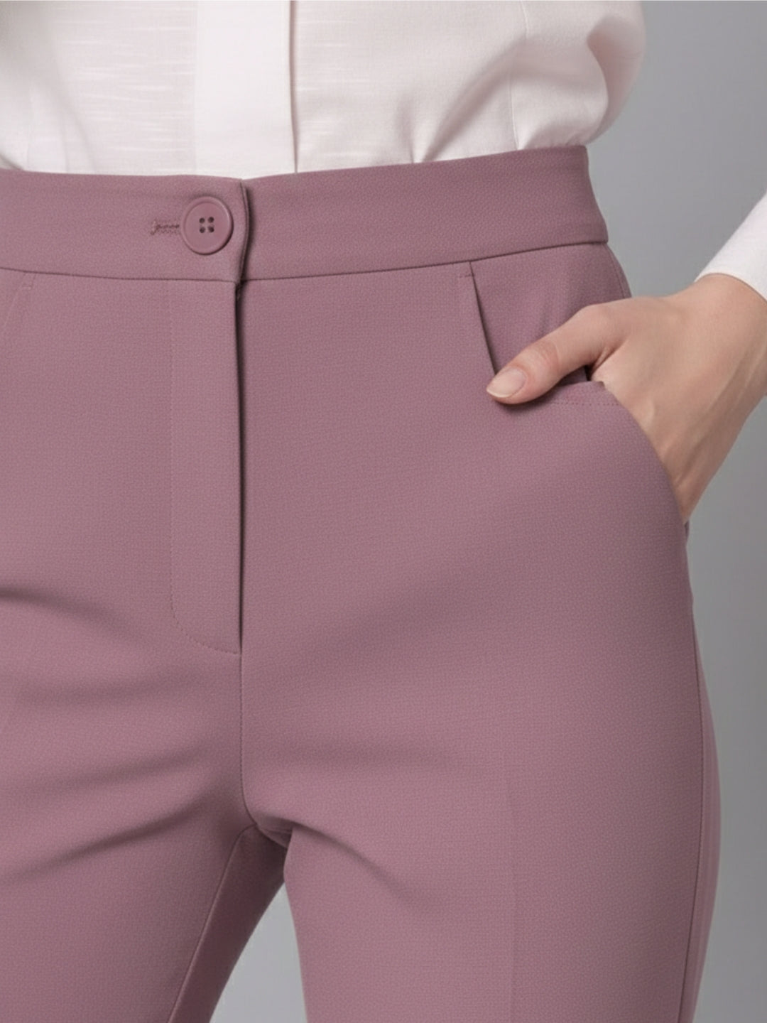 Women Pink Mid-Rise Trouser