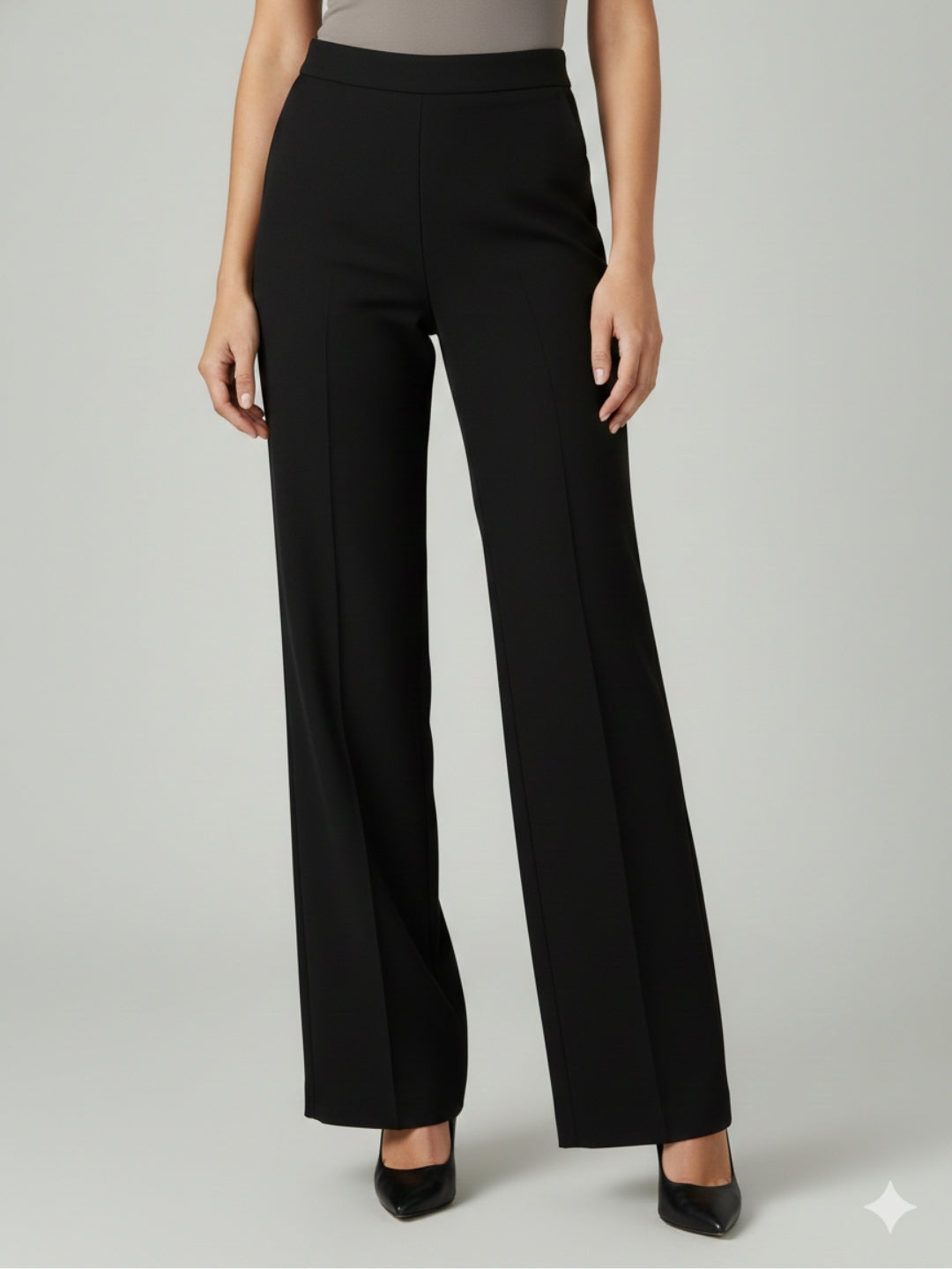 Women Black Solid Trouser