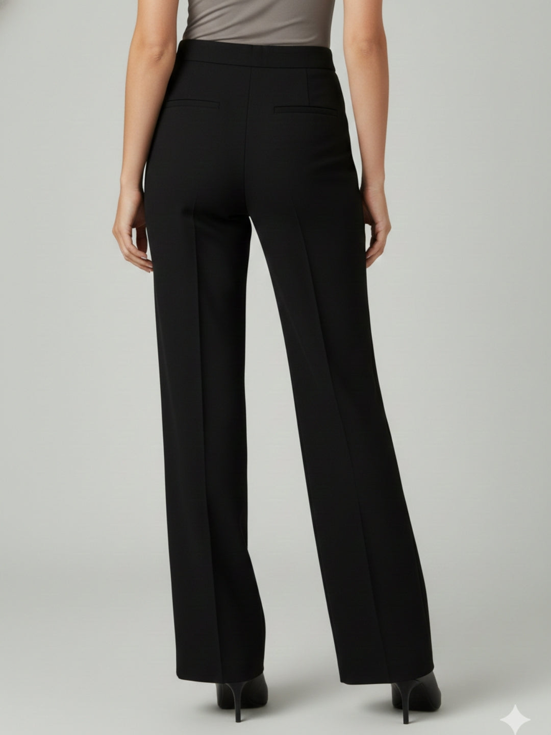 Women Black Solid Trouser