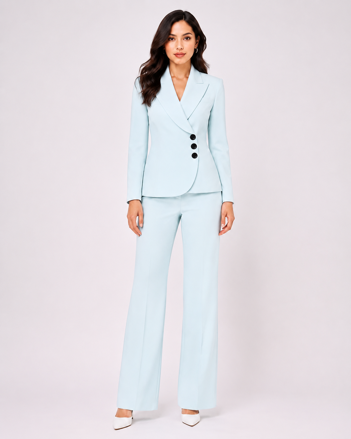 Women Blue Tailored Co-ord Set