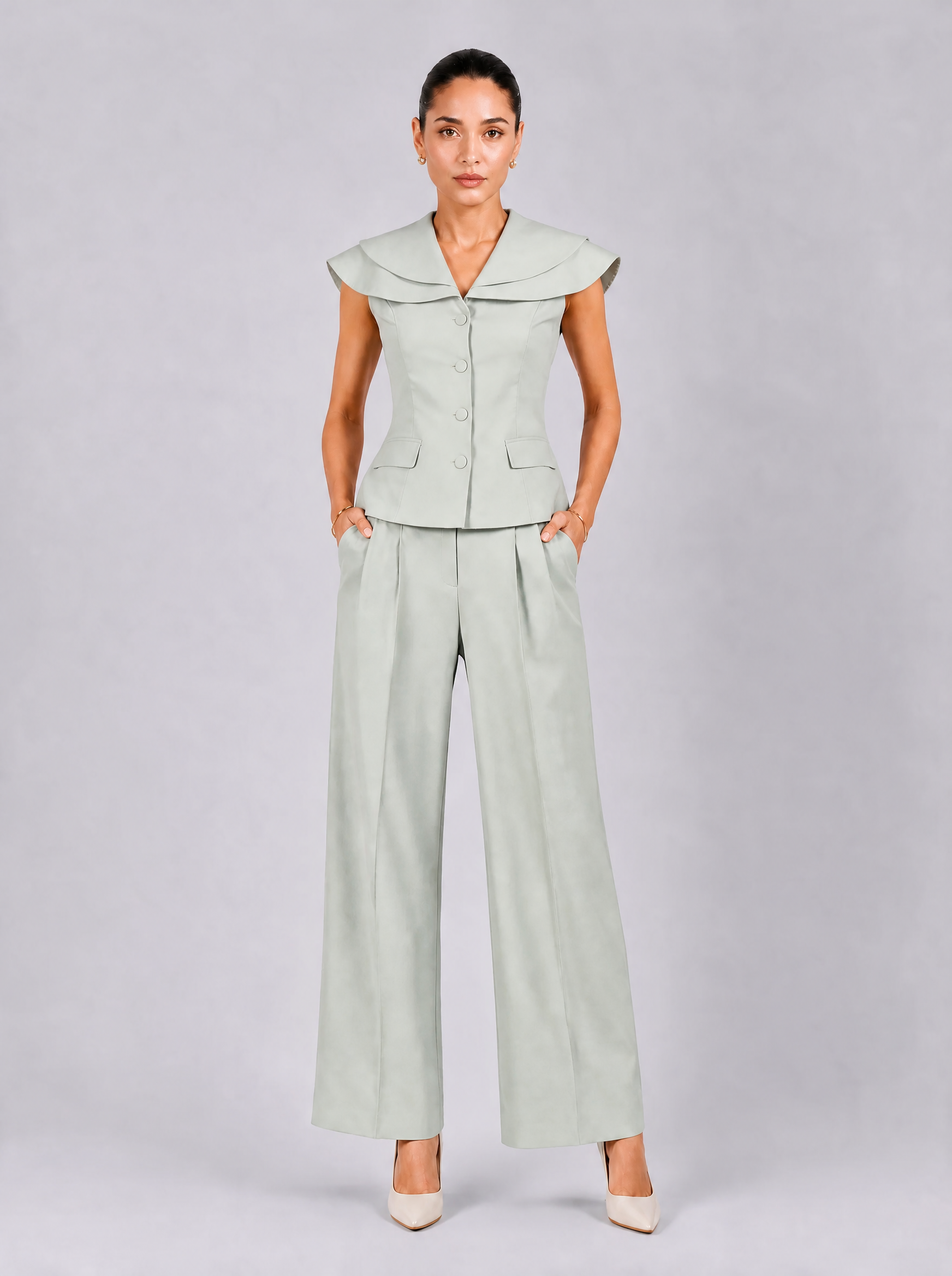 Women Sage Green Co-ord Set