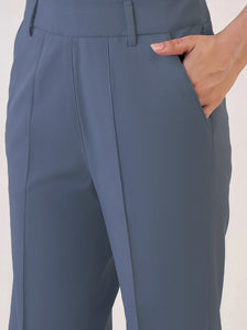 Women Round Neck Top With Straight Trousers
