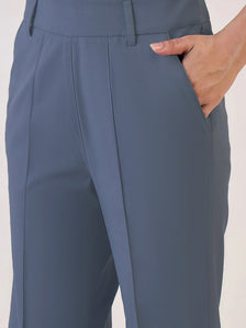 Women Round Neck Top With Straight Trousers
