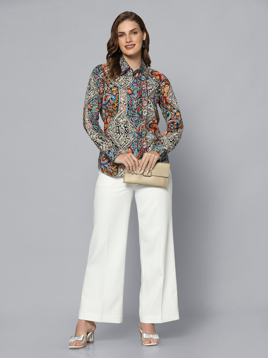 Printed Multicolor Collared Shirt