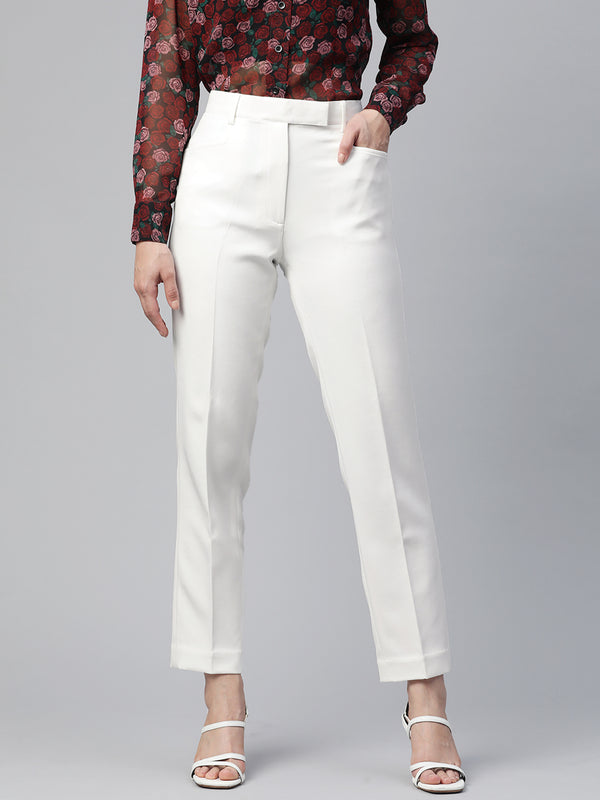 Shine Fashion Skinny Fit Women White Trousers  Buy Shine Fashion Skinny  Fit Women White Trousers Online at Best Prices in India  Flipkartcom