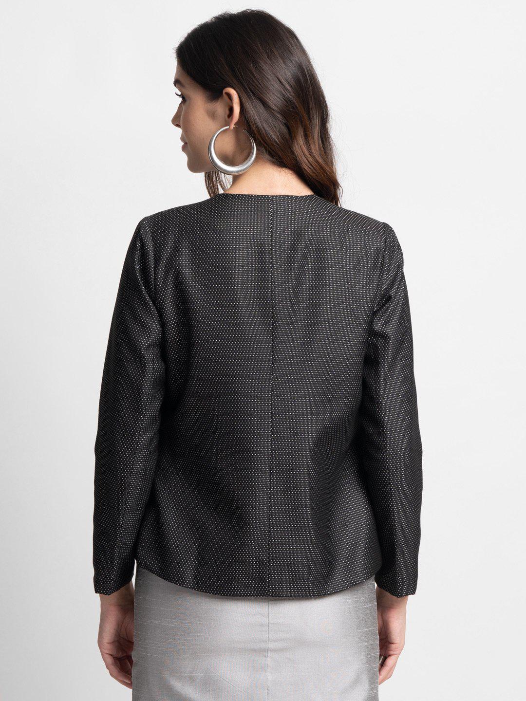 Swiss Dots Evening Jacket For Women - Black