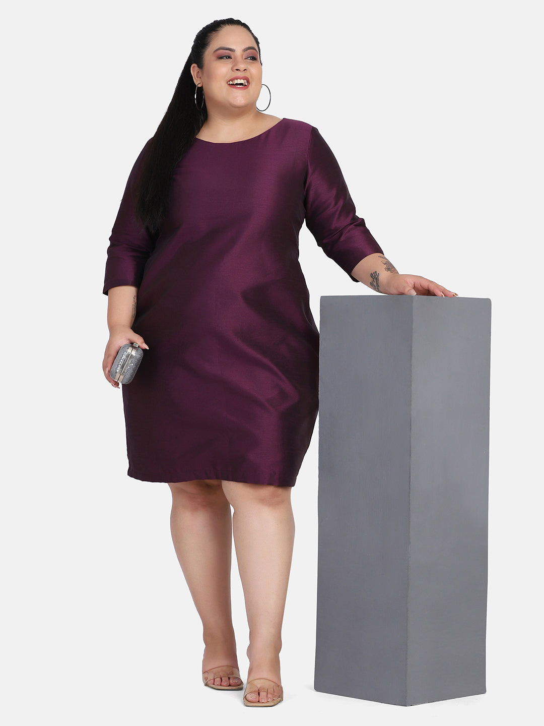 Dupioni Evening Dress Purple