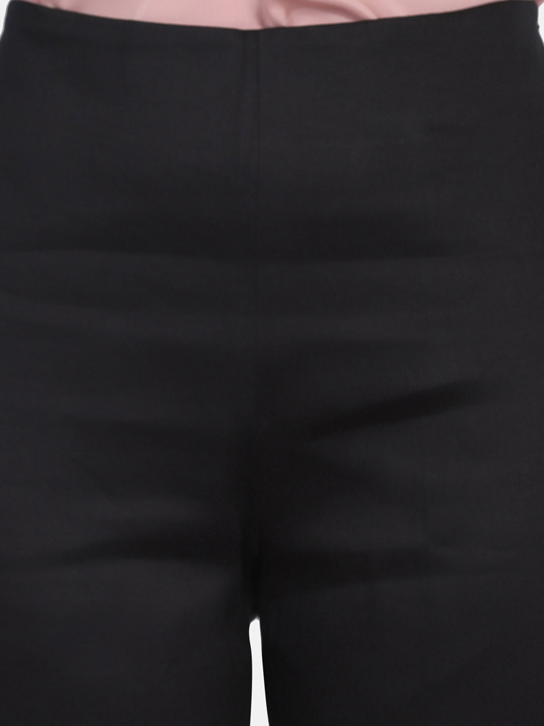 Stretch Cotton Slim Fit Trouser - Black