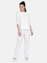 White Elegant Pant Suit