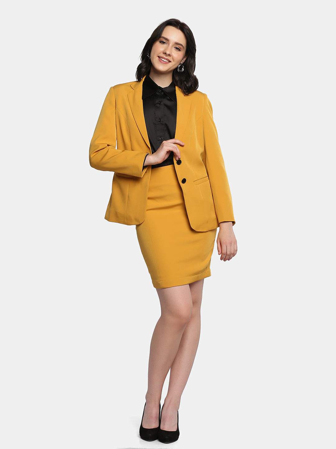 Business Formal Stretch Skirt Suit